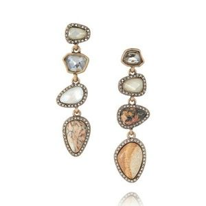 African Plains Mismatched Drop Earrings